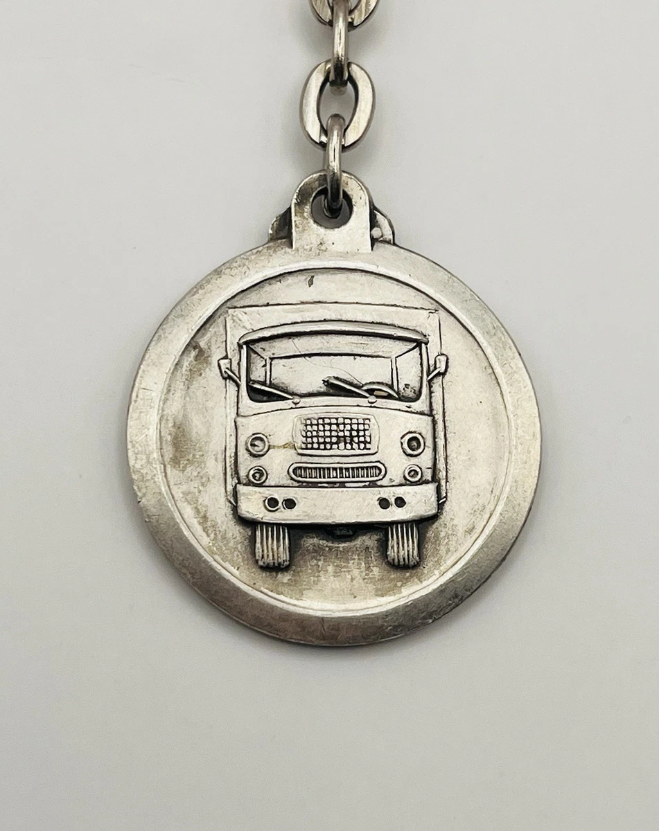 Vieux Porte-clés Ford En Cuir Verni - Authentique Plaque émaillée Boulogne, Collection Auto Vintage Années 60