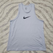 Nike Dri-Fit Tank Top Men’s UK XXL Grey Sleeveless Training Gym Vest (P)