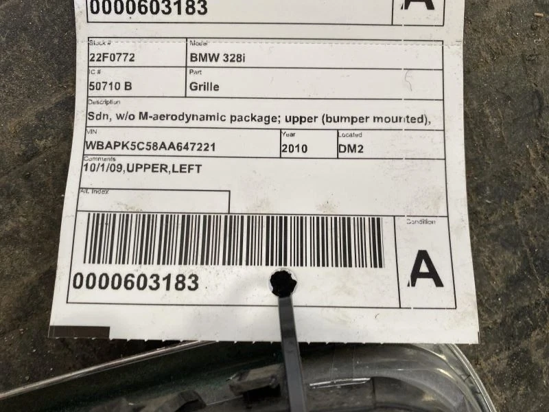 Driver Grille With M-aerodynamic Pkg Upper Bumper Fits 09-12 BMW 328i 1675521 - Изображение 4 из 4