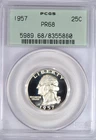 1957 Washington Quarter Proof OGH Holder PCGS PR 68 PF Frosty Silver Coin 50C
