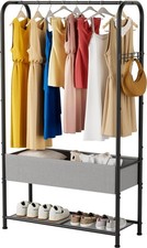 SINGAYE Clothes Garment Coat Rack Drying Clothing Racks Metal Freestanding fo...