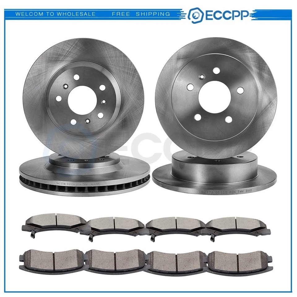 Ceramic Brake Pads And Rotors Front Rear For Chevrolet Impala Monte Carlo - Image 2 of 4