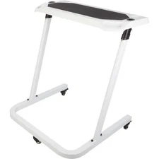 Bike Desk - Rolling Laptop Cart for Stationary Bike or Trainer - Adjustable S...