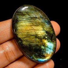 113 Ct AAA Natural Labradorite Oval Shape Cabochon Loose Gemstone 47X32X7 mm