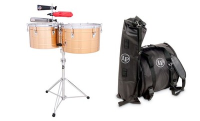 LP 15'' & 16'' Tito Puente Thunder Timbales - Bronze + LP Drum Bag
