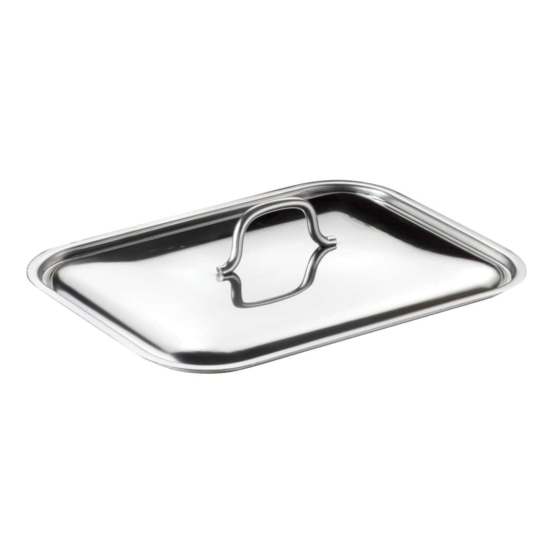 Lid Rectangular Baking Pan Pintinox Inox Plus 35x26cm Stainless Steel Handles