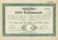 Bayerische Hypotheken Wechsel Bank 1926 M&uuml;nchen Westbank Hamburg Unicredit 1000