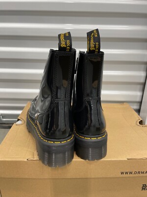 Dr Martens Jadon Platform Patent Lamper Leather Boot Black New