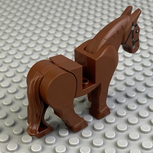 LEGO Brown Horse Minifigure w/ Movable Legs Black Bridle LOTR Western Farm - Picture 5 of 5