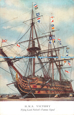 R495168 H M S Victory Flying Lord Nelson Famous Signal Gale and Polden