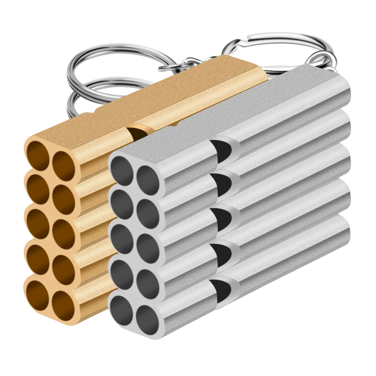 10 Pack Double Tube Loud Emergency Survival Whistle Camping Hiking