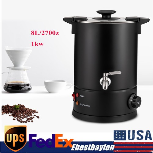 8L Commercial Coffee Urn Machine Maker Large Office Dispenser Brewer Hot Water