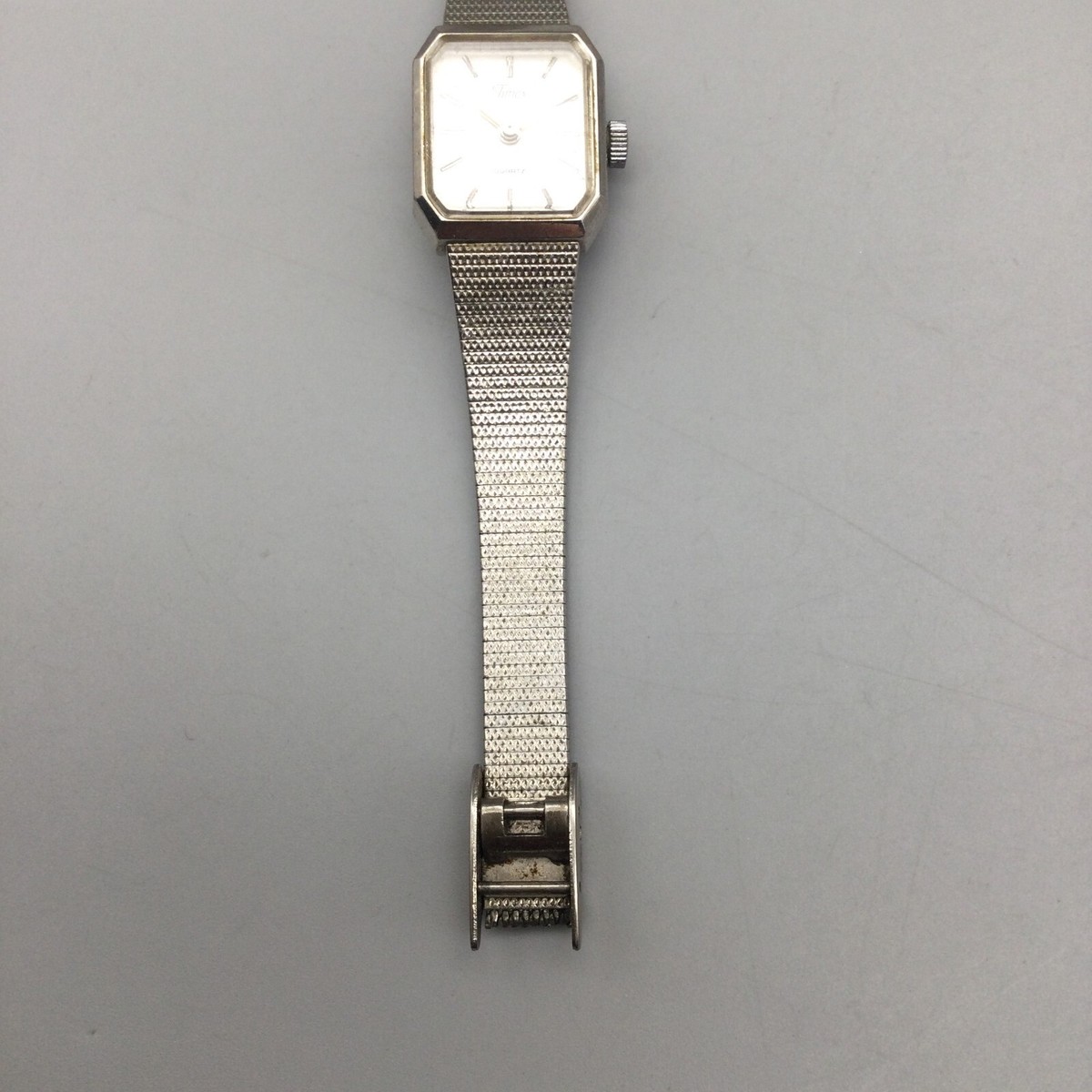 Timex Women\'s Silver Octagonal Watch Vintage Timex Watch Women 16mm Silver Tone Octagon Dial New  main image 2