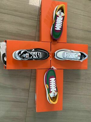 Sacai X Nike Ld Waffle Pine Green Trainers Sneakers Shoes 44