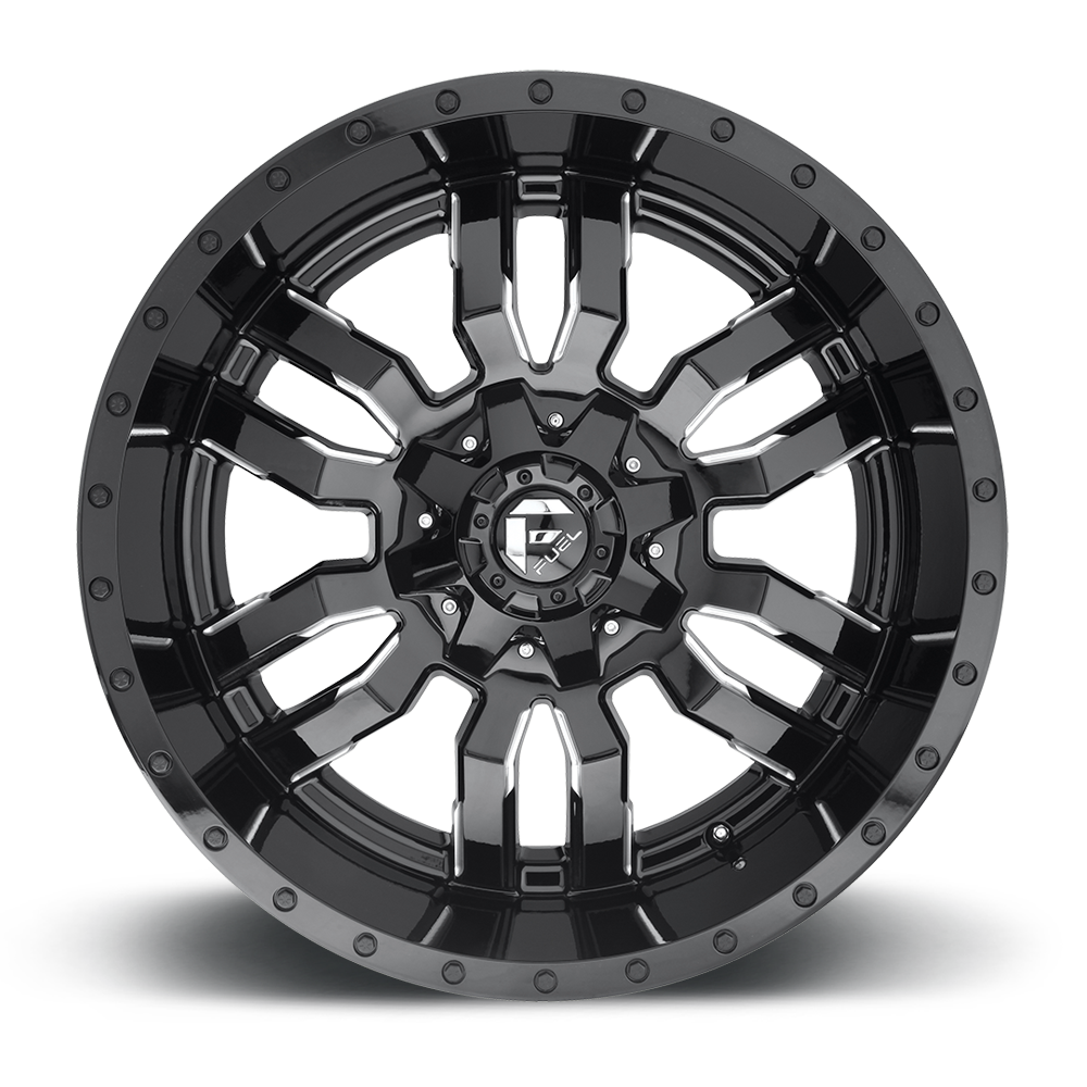 Fuel 1PC D595 Sledge 20x9 6x120 6x5.5 Gloss Black Milled Wheel 20" 20mm