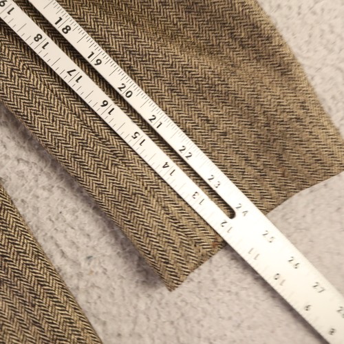 VTG Tweed Jacket M Beige Black Narrow Herringbone Wool Blazer Nautica 42S - Picture 15 of 15