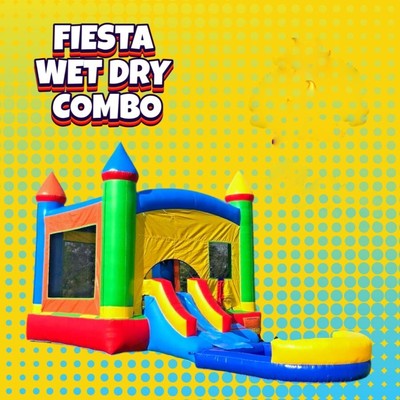 Inflatable Fiesta Rental Bounce House Combo Water Slide Pool DRY with BLOWER