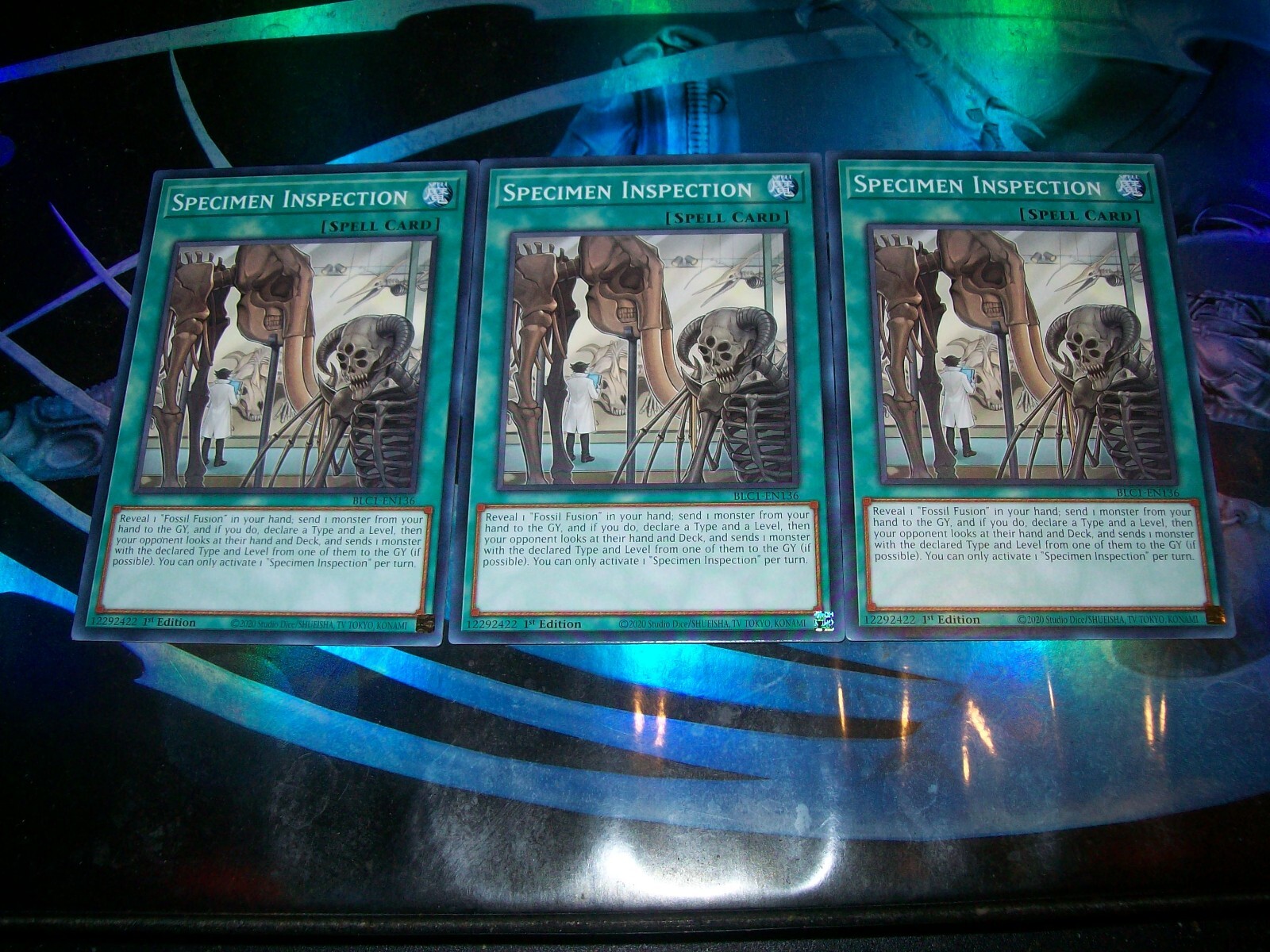3x Specimen Inspection 1st Edition Common BLC1-EN136 Yu-Gi-Oh! | eBay