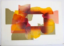 ROSLYN ROSE VINTAGE SERIGRAPH 1980' SIGNED UNIQUE TRIAL PROOF THE PALACE GARDENS