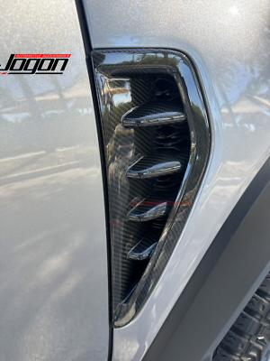 Scoop Déco Capot Avant Carbone Mat Pour Dodge Ram 1500 TRX 2021-2025 - Fibre De Carbone Réelle, 2 Pièces