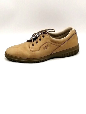Ecco Soft Oxfords Womens Beige EUR 41 Suede Walking Shoe Casual Comfort