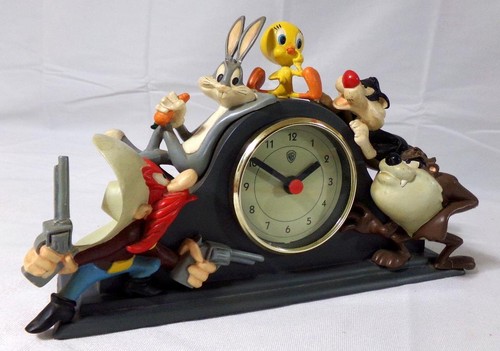 Looney Tunes Cast of Characters Mantel Clock Yosemite Sam Etc. - Picture 3 of 10