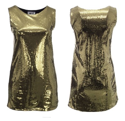 Sparkly Gold Sequin Lined Sleeveless Long Straight Pencil Dress Party Wear  | eBay UK