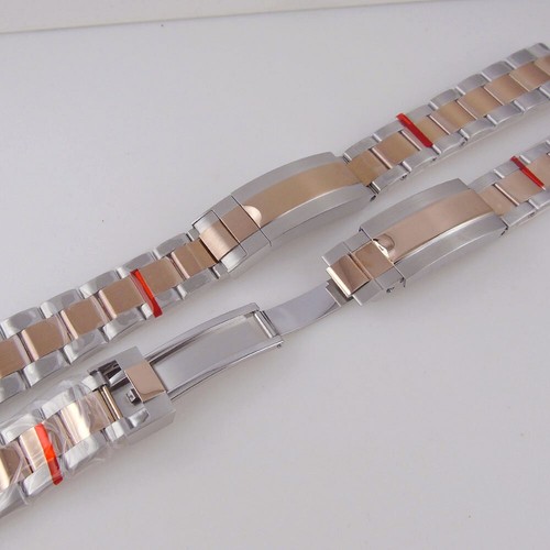 20mm Width Stainless Steel Watch Osyter Band Rose Gold Plated Fit 40mm Watch - Picture 8 of 8