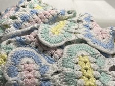 Hand Made Crochet Pastel Baby Blanket