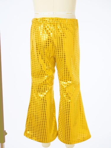 Pantalones acampanados de lentejuelas brillantes de cintura elástica para niños niñas - Imagen 22 de 97
