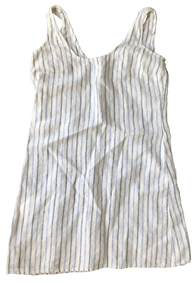 REFORMATION XS pinstripe linen mini Bo dress | eBay