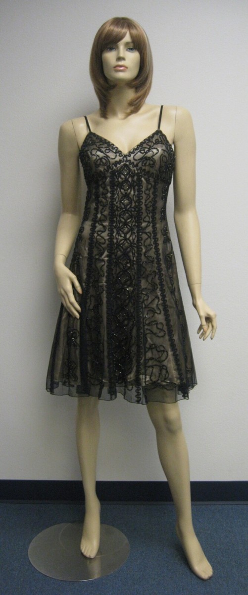 sue wong vintage beaded dress Sue Wong Grey Silk Beaded Dress main image 1