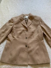 Collections for Le Suit Women Long Sleeve Lined Notch Blazer Beige Petites 14P