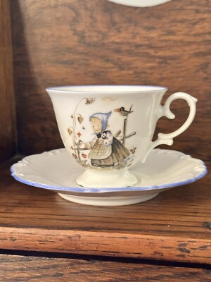 Hummel Originals Sister Berta Tea Cup and Saucer Hummel Girl With Kerchief