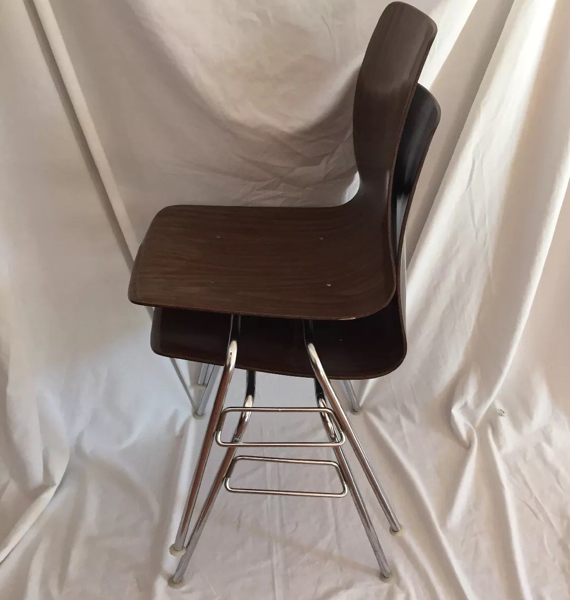 Pagholz Molded Plywood Stacking Chairs Mid Century Modern West