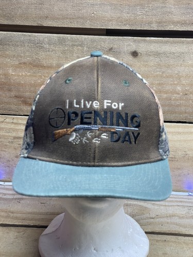 I Live For Opening Day Camo Hat Snap Back New