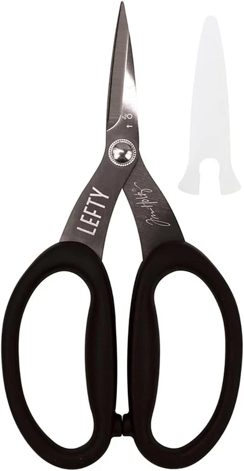 7In Left Handed Titanium Snips Tim Holtz Non-Stick Micro Serrated Scissors 7" - Image 2 of 4