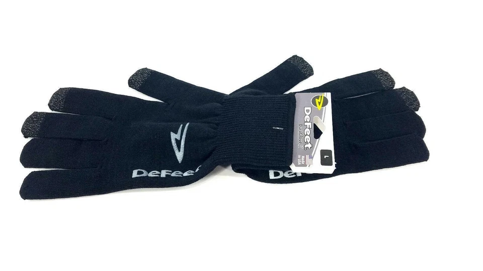 DeFeet DURAGLOVE ET Grande Negro Correr Ciclismo Hecho en Estados Unidos (NC) Temperatura a 40 F (4 C) Foto 4 de 4