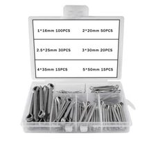 Various sizes 304 Stainless Steel Cotter Pin Assortment Set Value Kit,230 Pcs