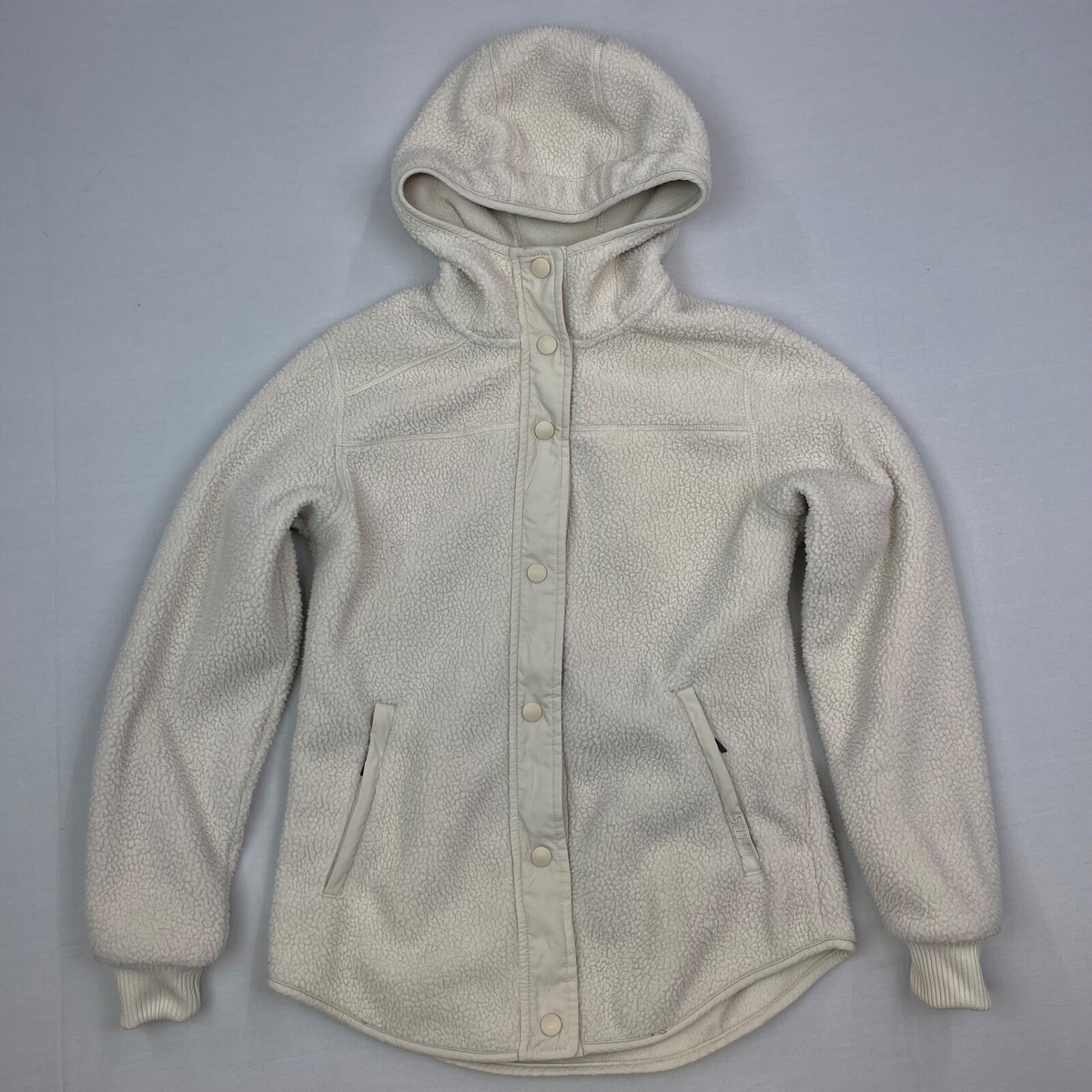 Tactical Frances Fleece Coat Jacket Womens Small Snap Front Zip Pockets