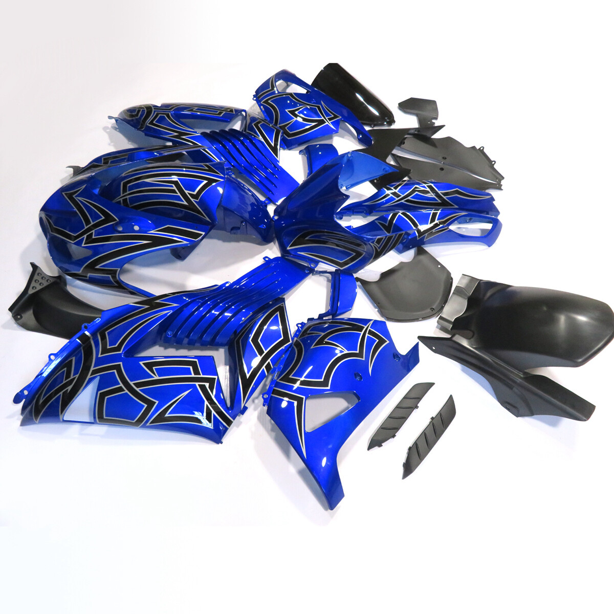 Blue Black Fairing Kit For Kawasaki Ninja ZX14 2006-2011