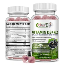 Vitamin D3 K2 Plant Based Vitamin K2 MK7 + Vegan D3 10000iu Gummies