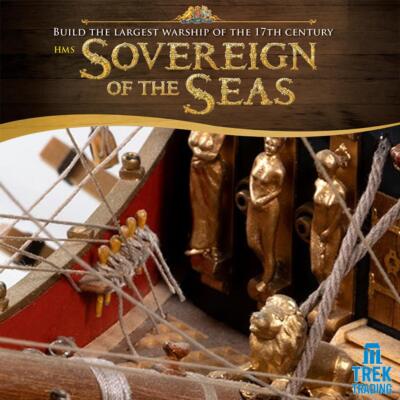 DeAGOSTINI社　Sailing Ship 全100号 セット Sovereign of the Seas DeAgostini Complete Model Kit inc Stand Jig