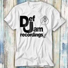 DJ Def Jam Recordings Music Turntable T Shirt Meme Gift Top Tee Unisex 554