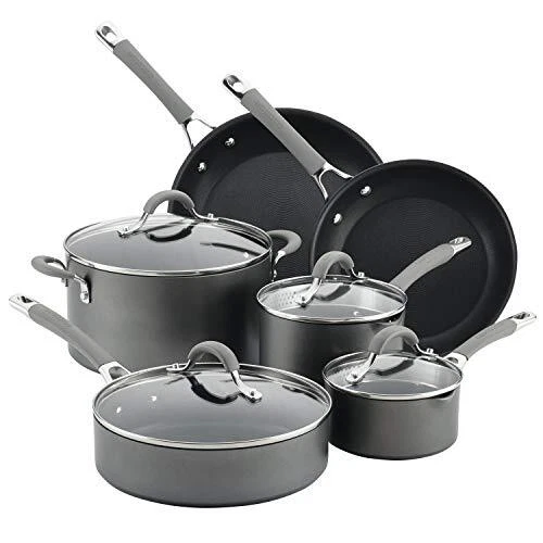 Circulon 84564 Hard Anodized Nonstick Cookware Set Pots and Pans Set 10 Piece
