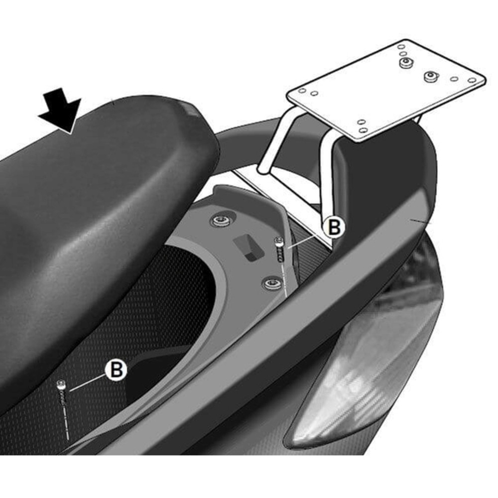 Shad Top Box Fitting Kit Yamaha Cygnus X 125 2007-2016 - Image 3