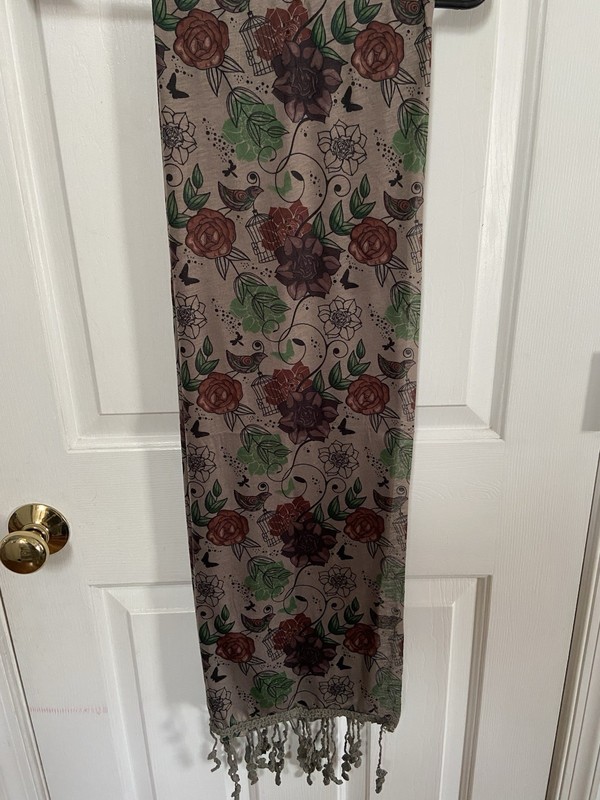Fairy Ore Floral Scarf Wrap Bird Cade Vine Whimsigoth