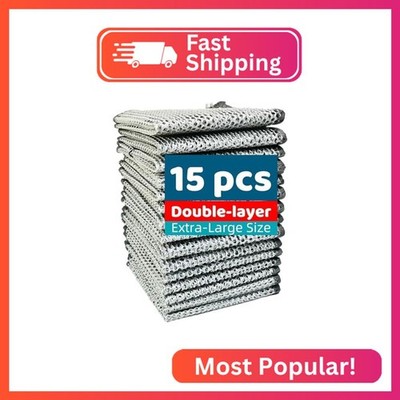 UFOGIFF Extra-Large Size Multipurpose Wire Dishwashing Rag,Non Scratch Wire Dish