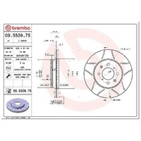 2X Bremsscheibe Vorne FüR Honda Jazz GE GG GK 1.3 1.5 08 Bis 26 Brembo LDA1 LDA2