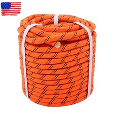 1/2 in 120ft Arborist Bull Rope Tree Hoist Rigging Line 5174 Pounds Orange Black